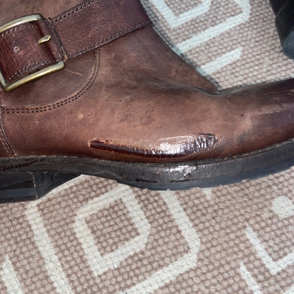 Frye brown ankle moto boot - Picture 9 of 10